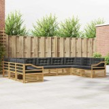 vidaXL Set de canapele de exterior 9 pcs Alb și antracit 3391172
