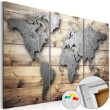 Cumpara ieftin Tablou din plută - Doors to the World [Cork Map] 60x40 cm