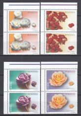 ROMANIA 2004 LP 1661 TRANDAFIRI ROMANESTI PERECHE SERII MNH foto
