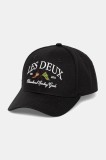 Les Deux șapcă de baseball din bumbac culoarea negru, cu imprimeu, 1000271