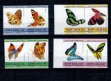Saint Lucia 1985 - Fluturi, serie nedantelata neuzata
