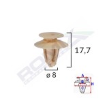 Clips Tapiterie Pentru Audi/Ford/Seat/Vw 8X17.7Mm - Bej Set 25 Buc 132425 A14424-RMX