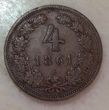 4 Kreuzer 1861 A (Viena).