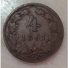 4 Kreuzer 1861 A (Viena).