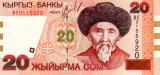 Kyrgyzstan, 20 Som 2002, UNC, clasor A1