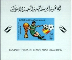 Libya 1982 Sport, Soccer, Football, Spain, 3 imperf. sheets, MNH S.532 foto