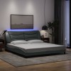 VidaXL Cadru de pat cu LED fără saltea Gri deschis 180x200 cm Material 3213718
