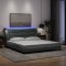 vidaXL Cadru de pat cu LED fără saltea Gri deschis 180x200 cm Material 3213718