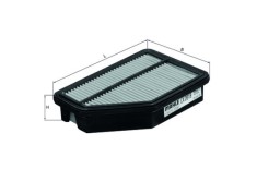 MAHLE LX 2618 Filtru aer foto