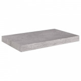 Raft de perete suspendat, gri beton, 50x23x3,8 cm, MDF