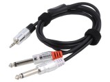 Cablu Audio Jack 3.5mm la Jack 6.3mm x2 1.5m