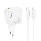 Cumpara ieftin Set Incarcator Retea USB-C, PD 30W. + Cablu date si incarcare pentru iPhone, USB-C la Lightning, 1m, QC3.0,, Hoco