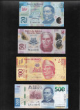 Set Mexic 20 + 50 + 100 + 500 pesos, America de Nord