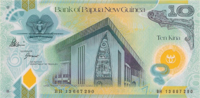 PAPUA NOUA GUINEE █ bancnota █ 10 Kina █ 2013 █ P-30b █ UNC necirculata foto