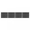 vidaXL Set panouri gard, 699x146 cm, gri, WPC 3070457