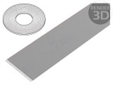 Cablu bandă litat PVC gri - 91,5m