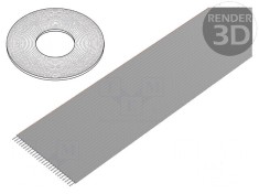 Cablu banda litat PVC gri - 91,5m foto