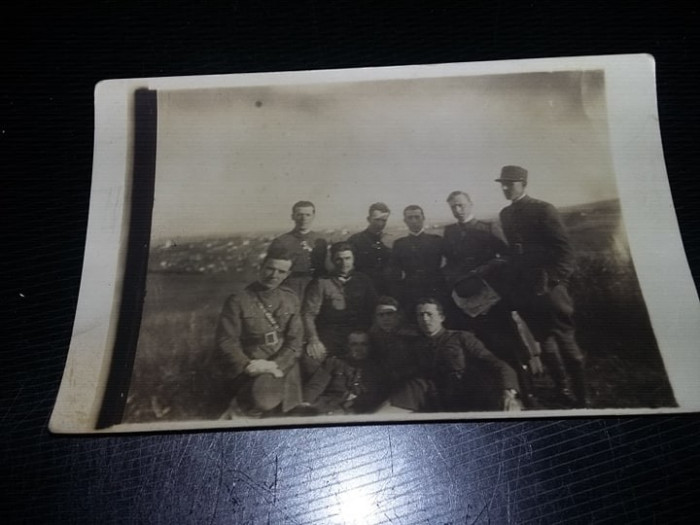 fotografie veche militari,camp de lupta,SERGENTI,SOLDATI,OFITERI,1928,T.GRATUIT