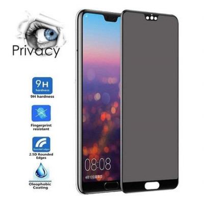 Folie de sticla privancy 5D Huawei Mate 20 Lite Privacy Glass GloMax securizata foto