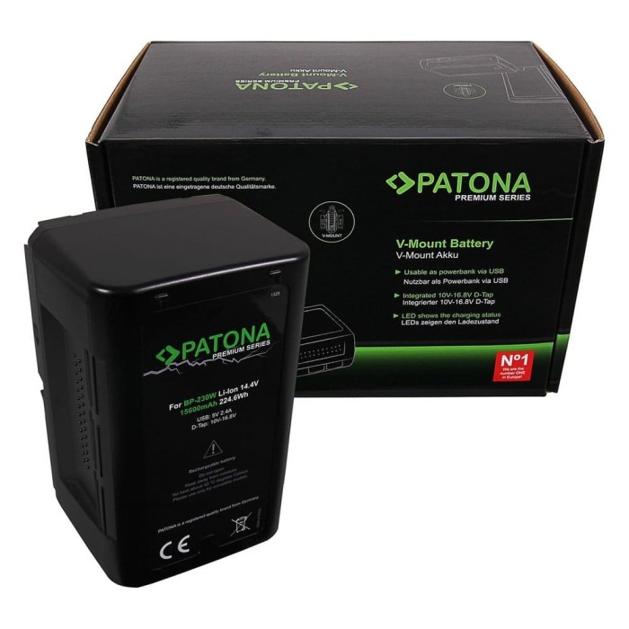 Baterie PATONA Premium V-Mount 225Wh pentru Sony BP230W DSR 250P 600P 650P 652P -1329