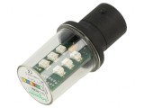 Lampă LED roşie BA15D 24V