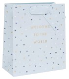 Punga de cadou - Medium - Welcome to the World Blue | Glick