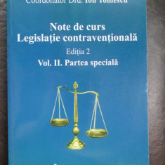 Note de curs. Legislatie contraventioanal vol.2