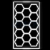 Lumină LED Hexagonală &ndash; 14 Module 484x243CM - Garaj, Dormitor, Cameră Gaming,