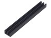 Radiator extrudat negru cu aripioare 75x10x6mm
