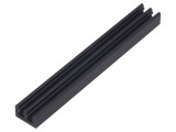 Radiator extrudat negru cu aripioare 75x10x6mm