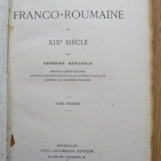Bibliographie Franco-Roumaine du XIX siecle par Georges Bengesco, Bruxelles 1895