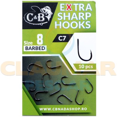 Carlige C&amp;amp;B C7 Extra Sharp, Nr.8, 10buc/pac foto