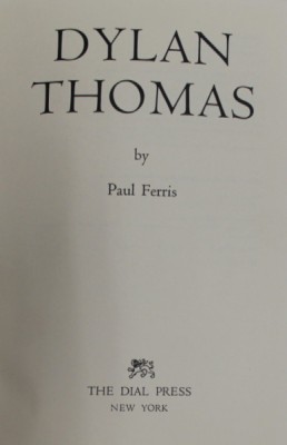 DYLAN THOMAS by PAUL FERRIS , 1977 foto