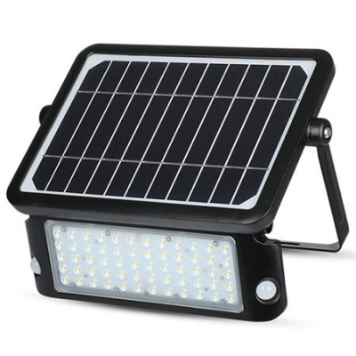Proiector LED V-tac cu incarcare solara, 10W, 1100lm, lumina neutra, 4000K, IP65 foto