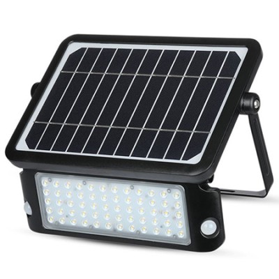 Proiector LED V-tac cu incarcare solara, 10W, 1100lm, lumina neutra, 4000K, IP65 foto