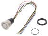 Comutator Capacitiv SCHURTER 3-101-419, LED RGB, IP67, Rotund, SPST-NO, Montaj Cabluri