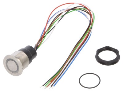 Comutator capacitiv IP67, LED RGB foto