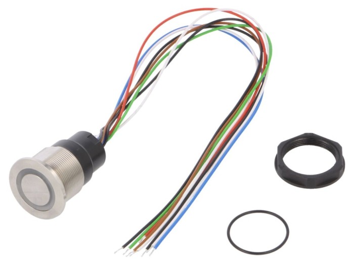 Comutator capacitiv IP67, LED RGB