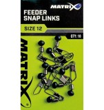 Vartej cu Margea Culisanta si Agrafa Matrix Feeder Bead Snap Links Nr 12 10buc/plic