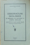 CARTE ~ OBSERVATIUNI GEOLOGICE: CAMPIA ARDELEANA - AUGUSTIN VANCEA (1929)