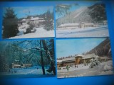 HOPCT LOT 3466 4 CARTI POSTALE-HOTEL SPORT-IARNA LA POIANA BRASOV-CIRCULATE, Circulata, Printata