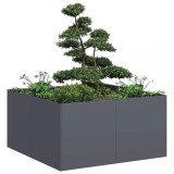 Cumpara ieftin Jardinieră Antracit 80x80x40 cm Oțel laminat la rece