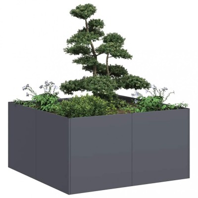 vidaXL Jardinieră Antracit 80x80x40 cm Oțel laminat la rece 860740 foto