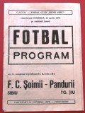 Program meci fotbal FC &quot;SOIMII&quot; SIBIU - PANDURII TARGU-JIU(30.04.1978)