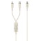 Cablu Incarcare USB-C - Lightning / USB-C XO Design NB-Q262 2in1, 100W, 1.2m, Bej