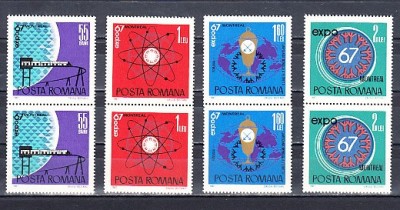 M1 TX5 5 - 1967 - EXPO 67 - Montreal - perechi de doua timbre foto