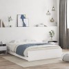 Cadru Pat 120x200 cm Alb cu Sertare vidaXL, Lemn Prelucrat, Depozitare Dormitor