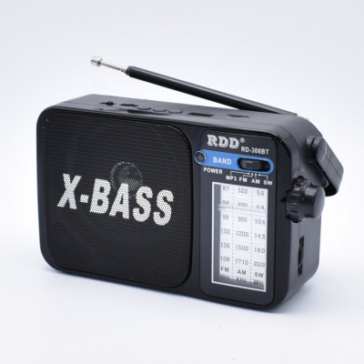 Radio Portabil Cu Acumulator,5W ,lanterna, USB, TF, AM, FM, SW &amp;ndash; RD-308BTS foto