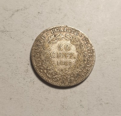 Franta 50 Centimes 1887 A foto