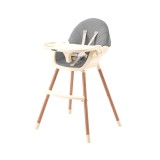 Scaun de hrănire 2 &icirc;n 1 gri